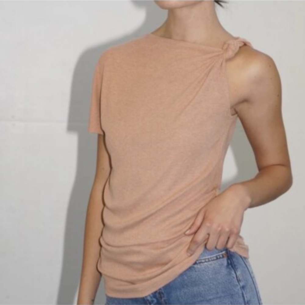 LNA Ribbed One Shoulder Top